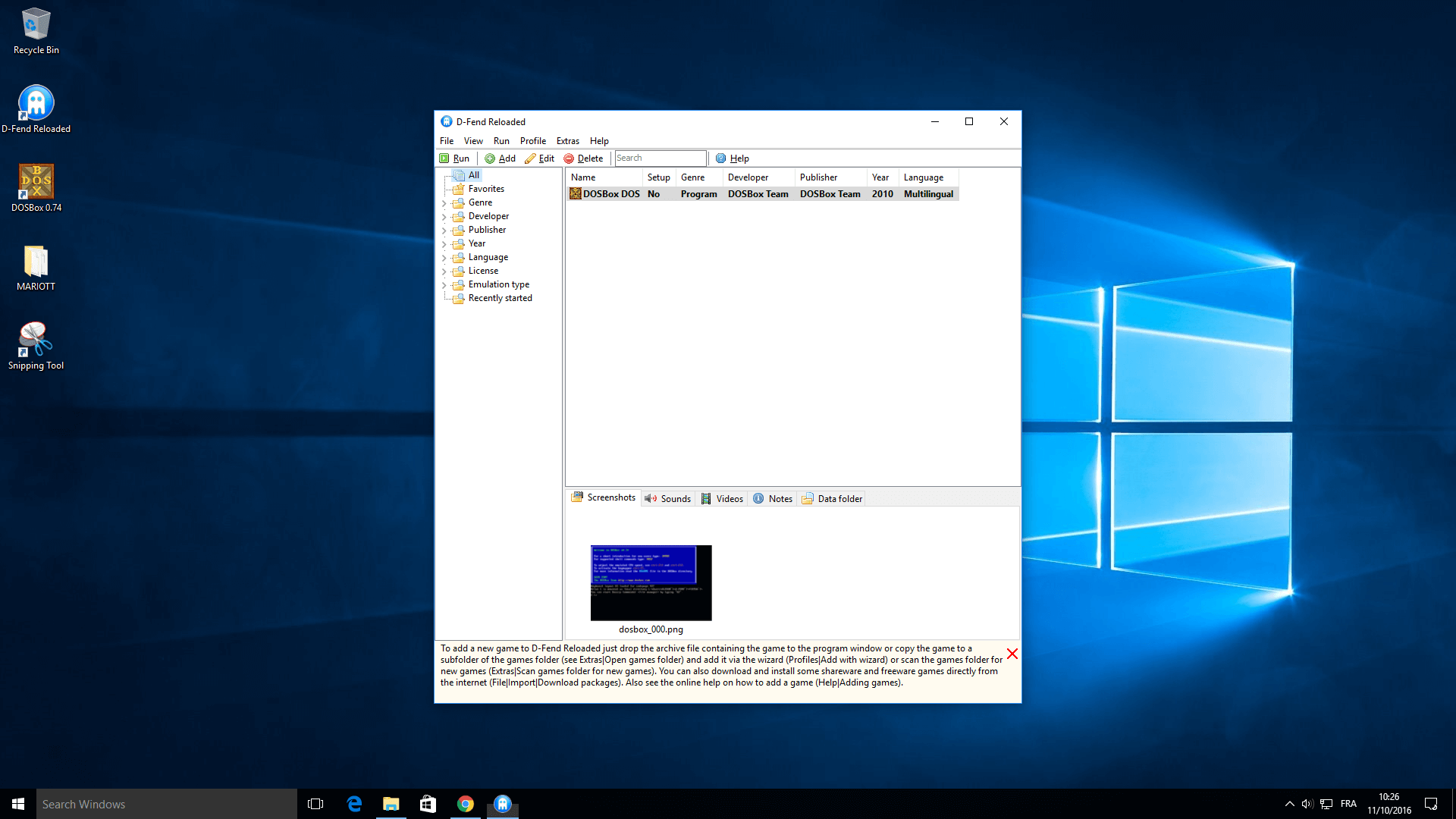 DFend screen 1