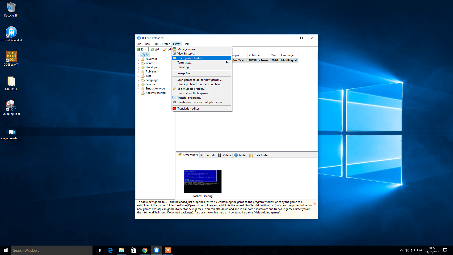 DFend screen 2